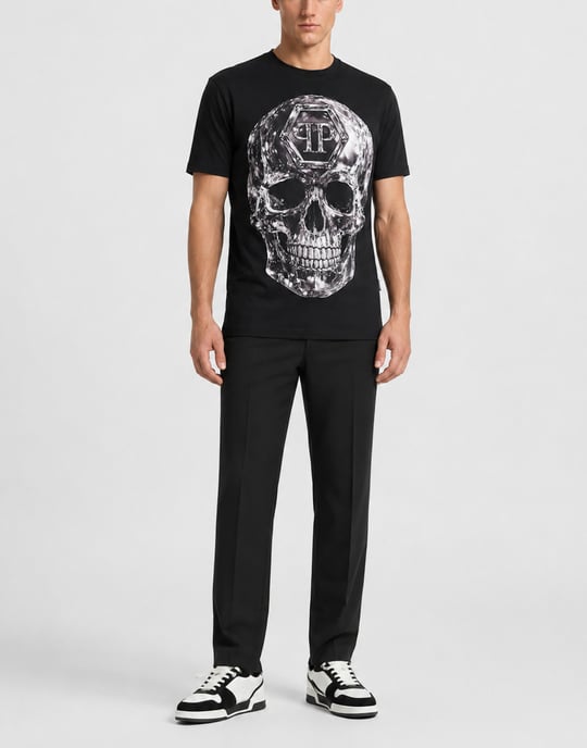 Camiseta De Cuello Redondo Y Manga Corta Skull - Image 4