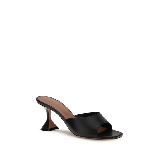 Sandalias de tacón stiletto Ovis Aries de cordero negro Amina Muaddi - Image 2