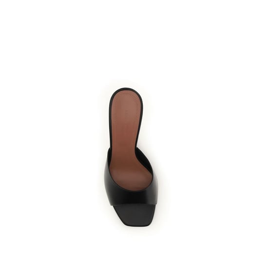Sandalias de tacón stiletto Ovis Aries de cordero negro Amina Muaddi - Image 4
