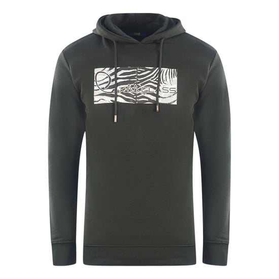 Sudadera negra con logo de estampado de cebra Cavalli Class - Image 1