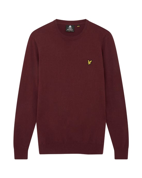 Jersey tipo jersey de algodon merino en color burdeos de Lyle & Scott - Image 5