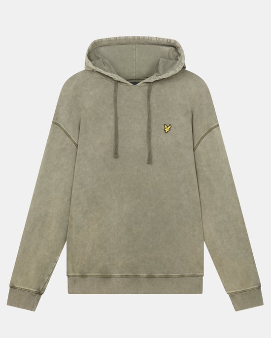 Sudadera con capucha verde con logo de la marca Lyle & Scott - Image 4