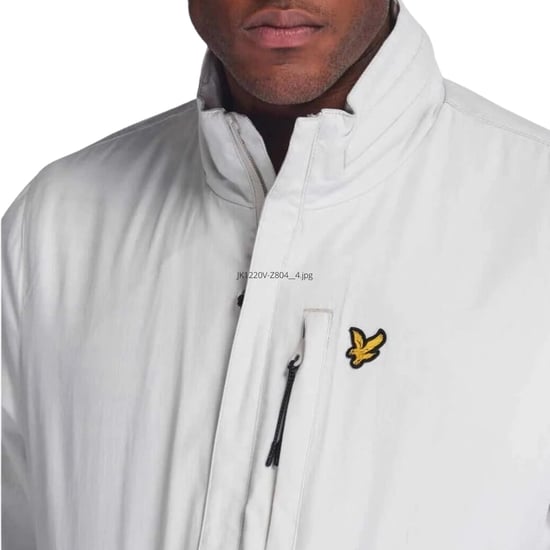Chaqueta Lyle & Scott Ligera con Capucha Oculta en Gris Glaciar - Image 4