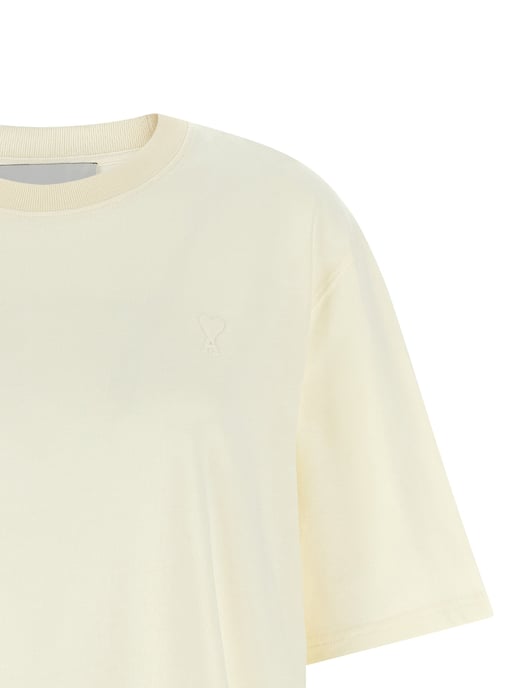 Camiseta Blanca de Algodón Ami Paris - Image 3