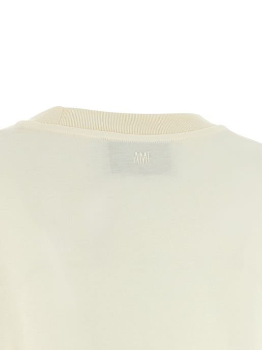 Camiseta Blanca de Algodón Ami Paris - Image 4