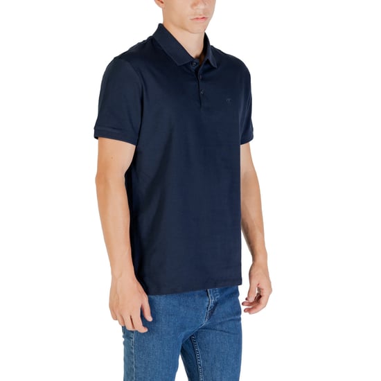 Camisa Polo de Algodón Azul para Hombre Calvin Klein - Image 3