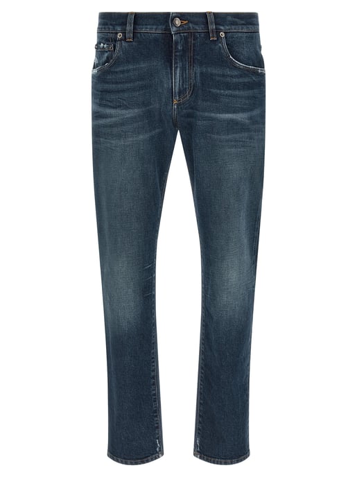 Jeans de denim de algodón azul Dolce & Gabbana - Image 1