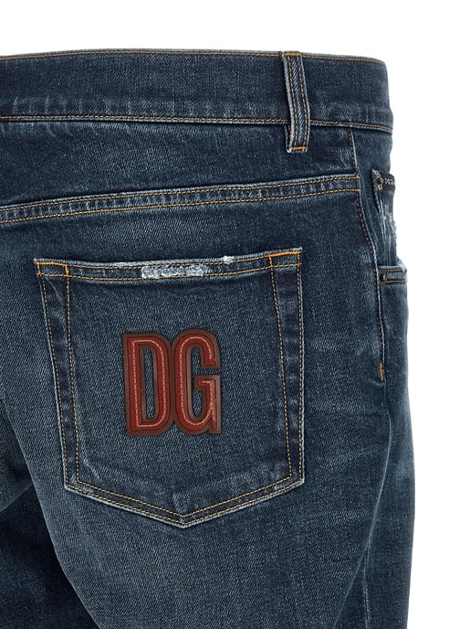 Jeans de denim de algodón azul Dolce & Gabbana - Image 4