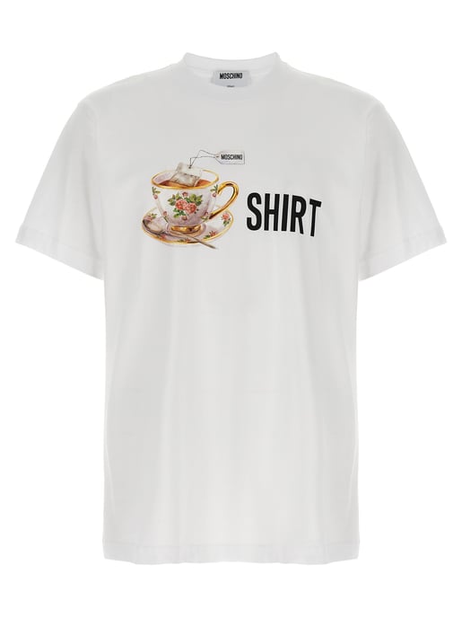 Camiseta de algodón blanca Moschino - Image 1