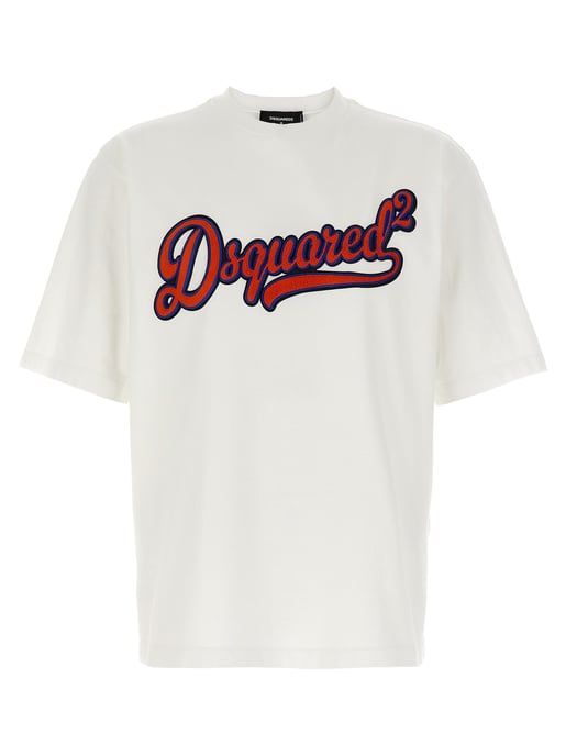 Camiseta de Algodón Blanca Dsquared² - Image 1