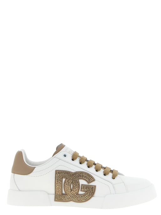 Zapatillas de piel de becerro beige Dolce & Gabbana - Image 1