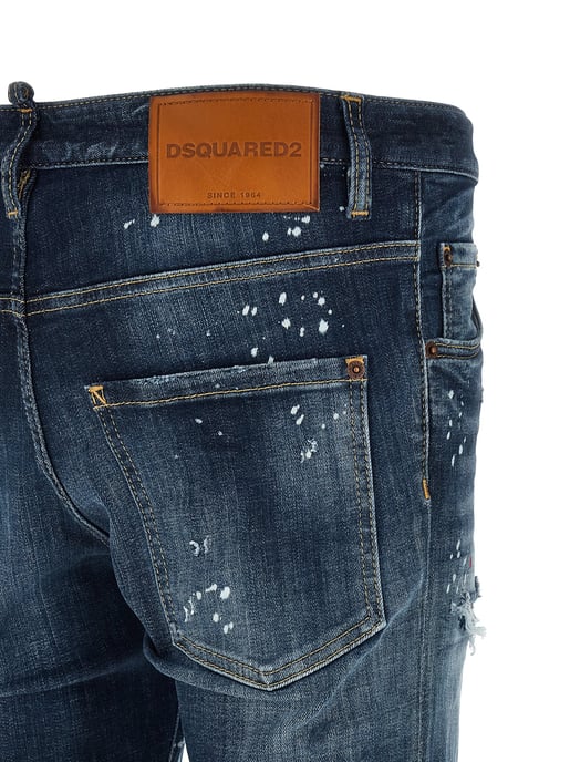Jeans de Mezclilla de Algodón Azul Dsquared² - Image 4