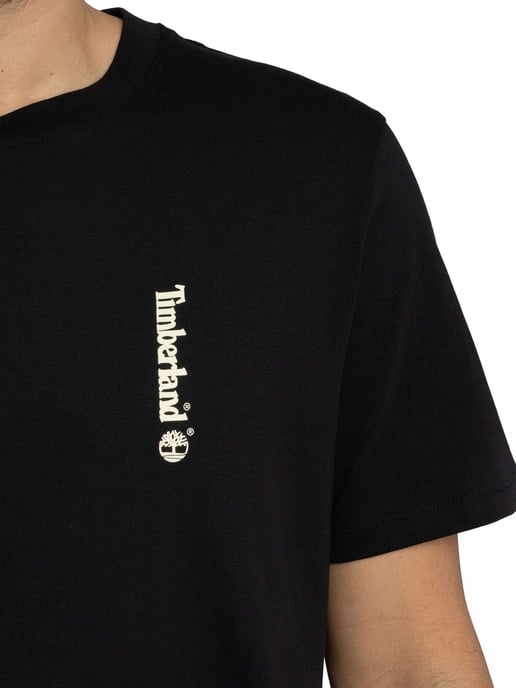 Timberland Camiseta Gráfica Con Logotipo Ovalado En La Espalda, Negro - Image 4