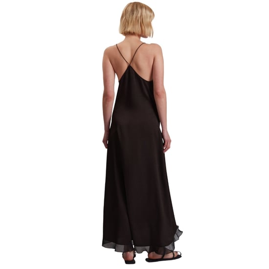 Vestido Negro Lencero Mylra De Ted Baker Con Detalle De Volantes - Image 5
