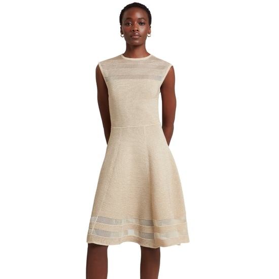 Vestido Skater De Punto Natural Saalli De Ted Baker Con Panel Invisible - Image 2