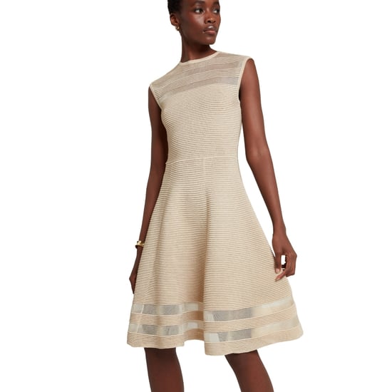 Vestido Skater De Punto Natural Saalli De Ted Baker Con Panel Invisible - Image 4