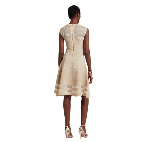 Vestido Skater De Punto Natural Saalli De Ted Baker Con Panel Invisible - Image 5