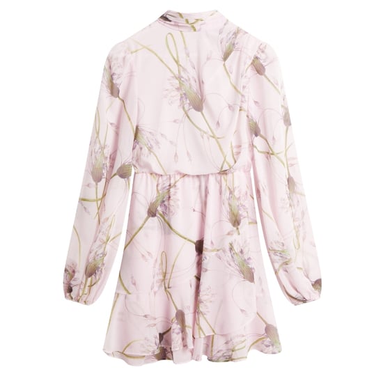 Vestido Rosa Claro De Manga Larga Con Lazo Y Estampado Arakas De Ted Baker - Image 1