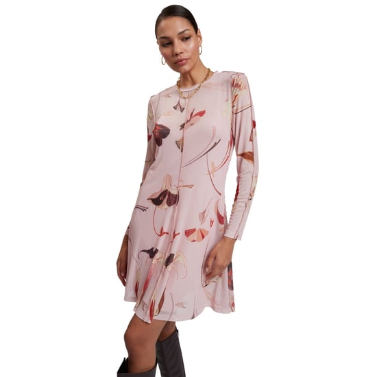 Vestido Midi Rosa Claro De Manga Larga Con Malla De Ted Baker - Image 2