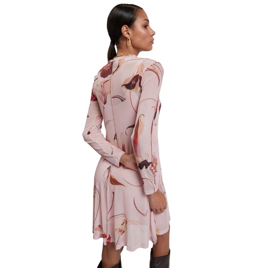 Vestido Midi Rosa Claro De Manga Larga Con Malla De Ted Baker - Image 5