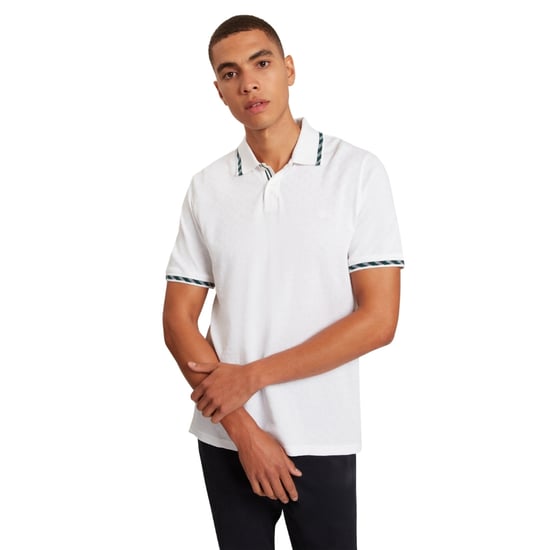 Polo Blanco Jacquard Con Estampado A Cuadros De Ted Baker Ss - Image 3
