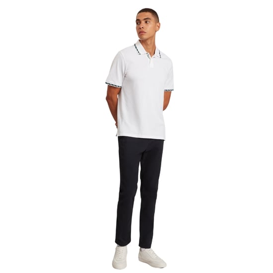 Polo Blanco Jacquard Con Estampado A Cuadros De Ted Baker Ss - Image 6