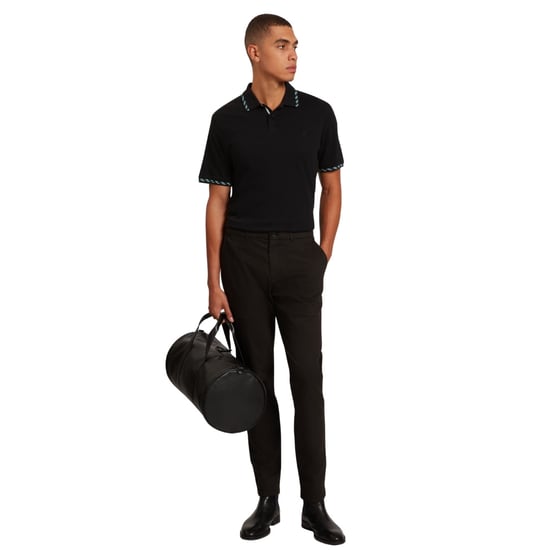 Polo Negro De Jacquard Con Estampado A Cuadros De Ted Baker Ss - Image 6