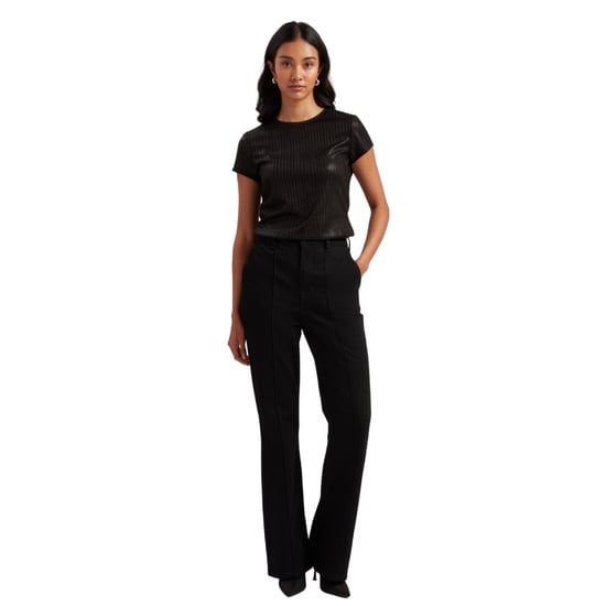 Camiseta Negra De Manga Corta Con Cuello Redondo Katrino Metallic De Ted Baker - Image 6
