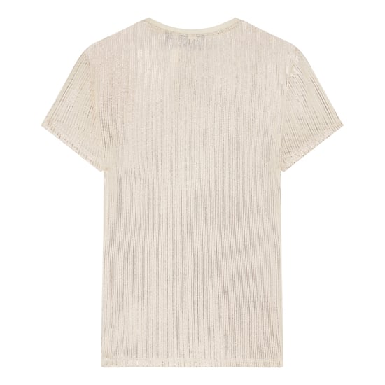 Camiseta De Manga Corta Con Cuello Redondo Color Dorado Metalizado Katrino De Ted Baker - Image 2