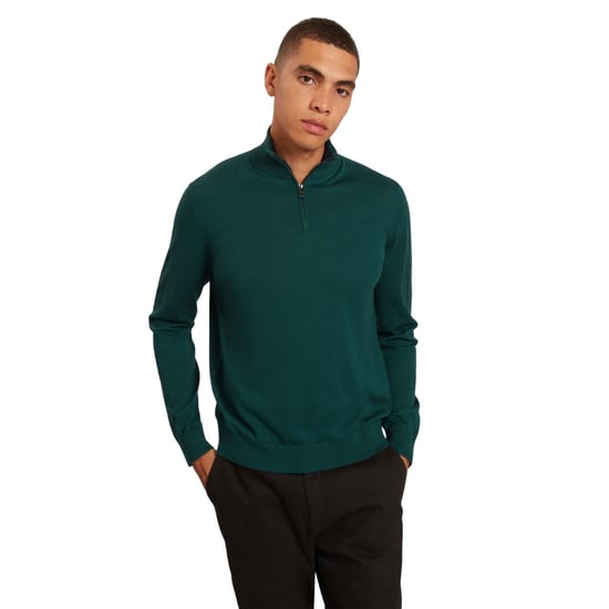 Sudadera Ted Baker Artiss Core Verde Oscuro Con Cremallera Hasta El Cuello - Image 3