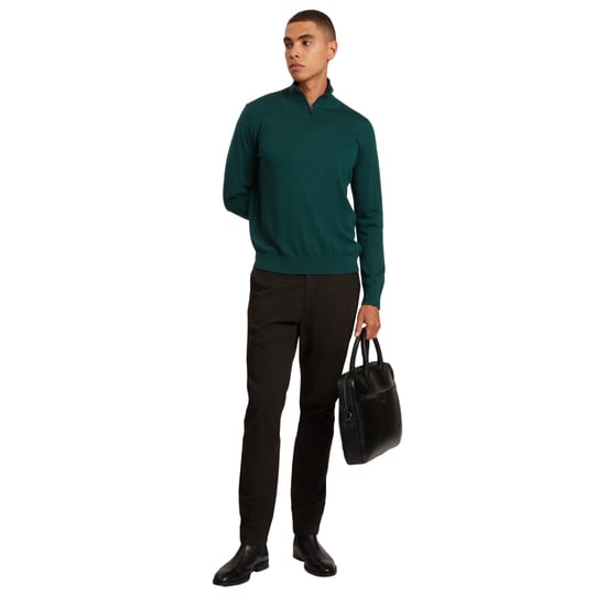 Sudadera Ted Baker Artiss Core Verde Oscuro Con Cremallera Hasta El Cuello - Image 6
