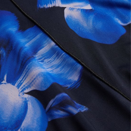 Vestido Midi Azul Estampado De Manga Larga Con Malla Rozeen De Ted Baker - Image 6
