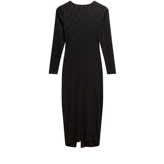 Vestido Negro Ajustado Fruncido De Jacquard Sherlay De Ted Baker - Image 2
