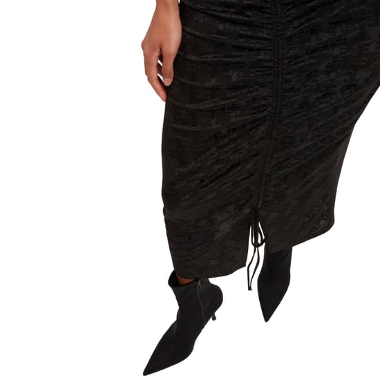 Vestido Negro Ajustado Fruncido De Jacquard Sherlay De Ted Baker - Image 4