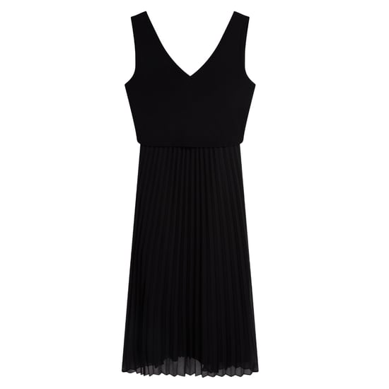 Vestido Negro Plisado Tipo Camisola 2 En 1 Larnahh De Ted Baker - Image 1