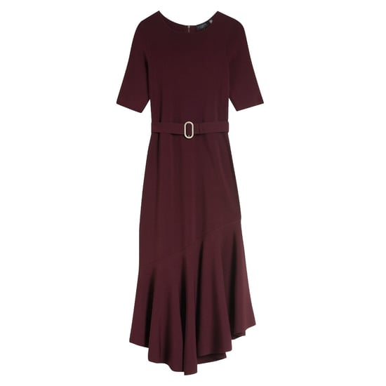 Vestido Midi De Punto Rojo Con Falda Acampanada Samalee De Ted Baker - Image 1