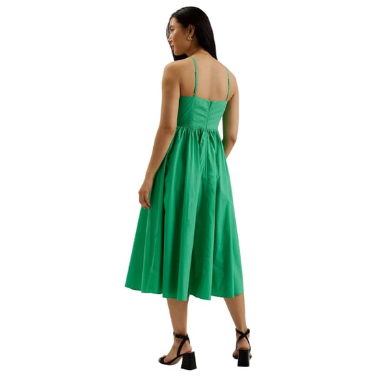 Vestido Midi Verde De Corte A Con Cuello Halter De Ted Baker Vari - Image 3