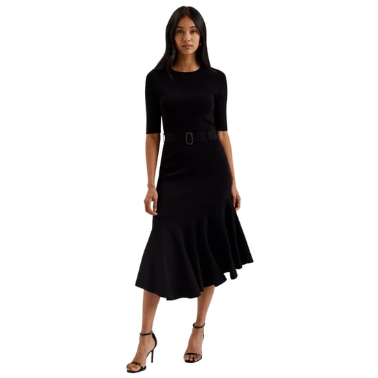 Vestido Midi Negro Con Falda Acampanada De Punto Samalee De Ted Baker - Image 2
