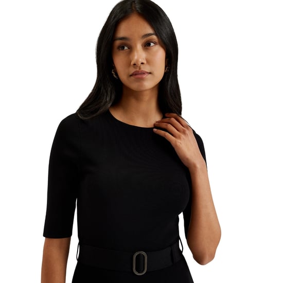 Vestido Midi Negro Con Falda Acampanada De Punto Samalee De Ted Baker - Image 3