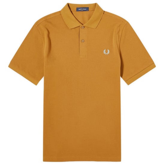 Polo Fred Perry Classic Color Azul Caramelo Oscuro Con Logo - Image 1