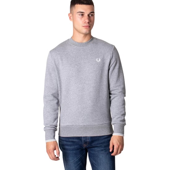 Jersey Fred Perry De Cuello Redondo Color Gris Acero - Image 4