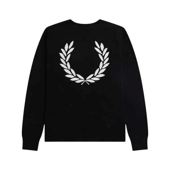 Jersey Negro Con Estampado De Corona De Laurel De Fred Perry - Image 2