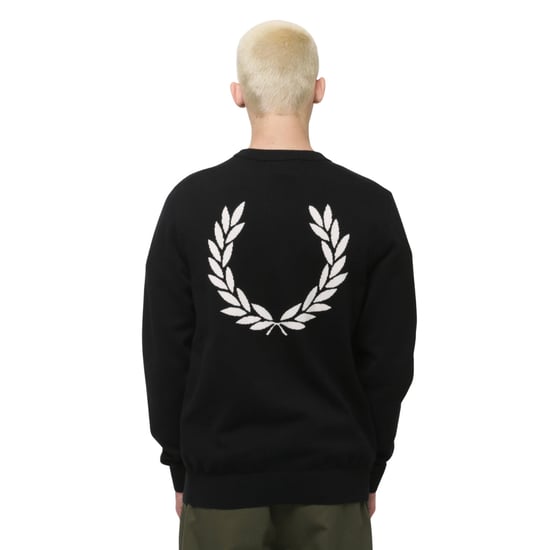 Jersey Negro Con Estampado De Corona De Laurel De Fred Perry - Image 4