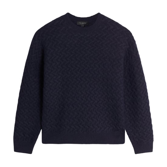 Jersey Azul Marino De Corte Relajado Con Trenzas Horizontales Morlea De Ted Baker - Image 1