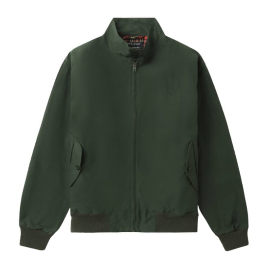 Chaqueta Harrington Encerada Verde Noche De Fred Perry, Fabricada En Inglaterra - Image 1