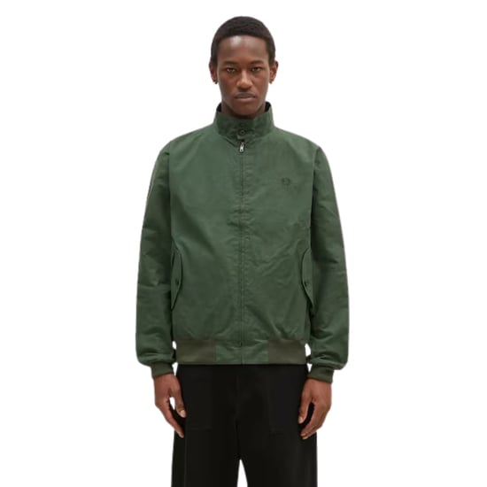 Chaqueta Harrington Encerada Verde Noche De Fred Perry, Fabricada En Inglaterra - Image 3