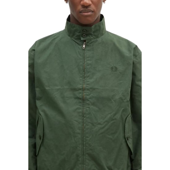 Chaqueta Harrington Encerada Verde Noche De Fred Perry, Fabricada En Inglaterra - Image 4