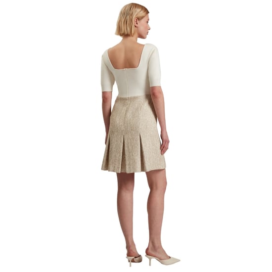 Minivestido Ted Baker Vulpad De Punto Bouclé Color Marfil Con Corpiño - Image 3