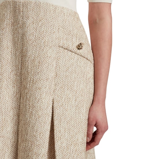 Minivestido Ted Baker Vulpad De Punto Bouclé Color Marfil Con Corpiño - Image 5