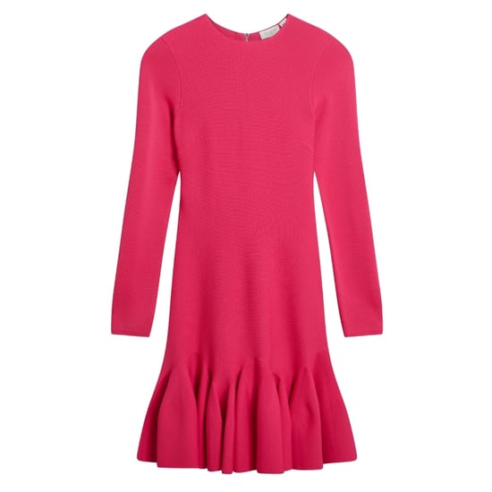 Minivestido Fucsia De Manga Larga Con Falda Abatible Loisss De Ted Baker - Image 1